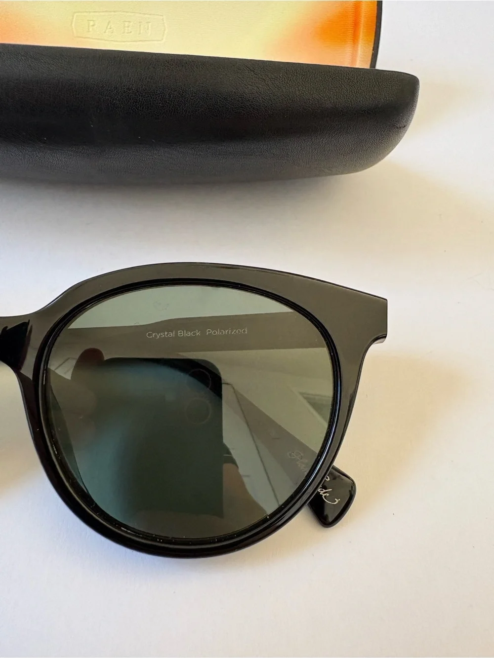 Raen Lily Crystal Black Polarized 54 Sunglasses Cat Eye Handmade Trendy Wide